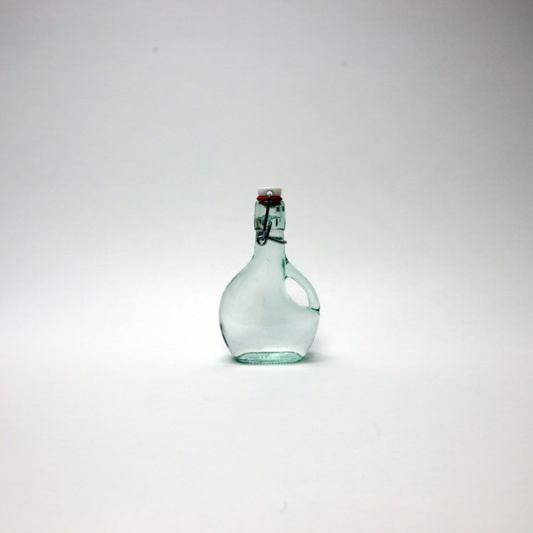 Lumina, Martha & Fergal (16/03/2013) - Deptford Bridge water filtered & presented in an old Spanish vinegar bottle