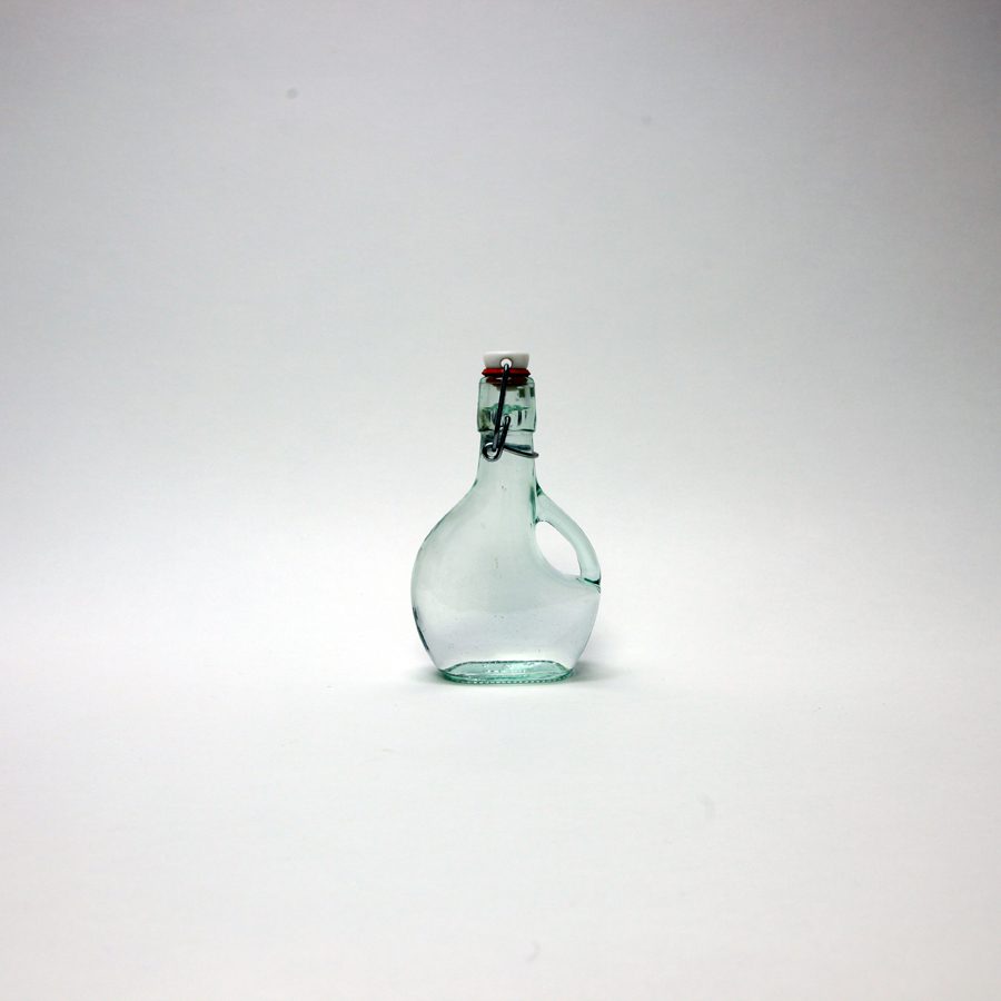 Lumina, Martha & Fergal (16/03/2013) - Deptford Bridge water filtered & presented in an old Spanish vinegar bottle